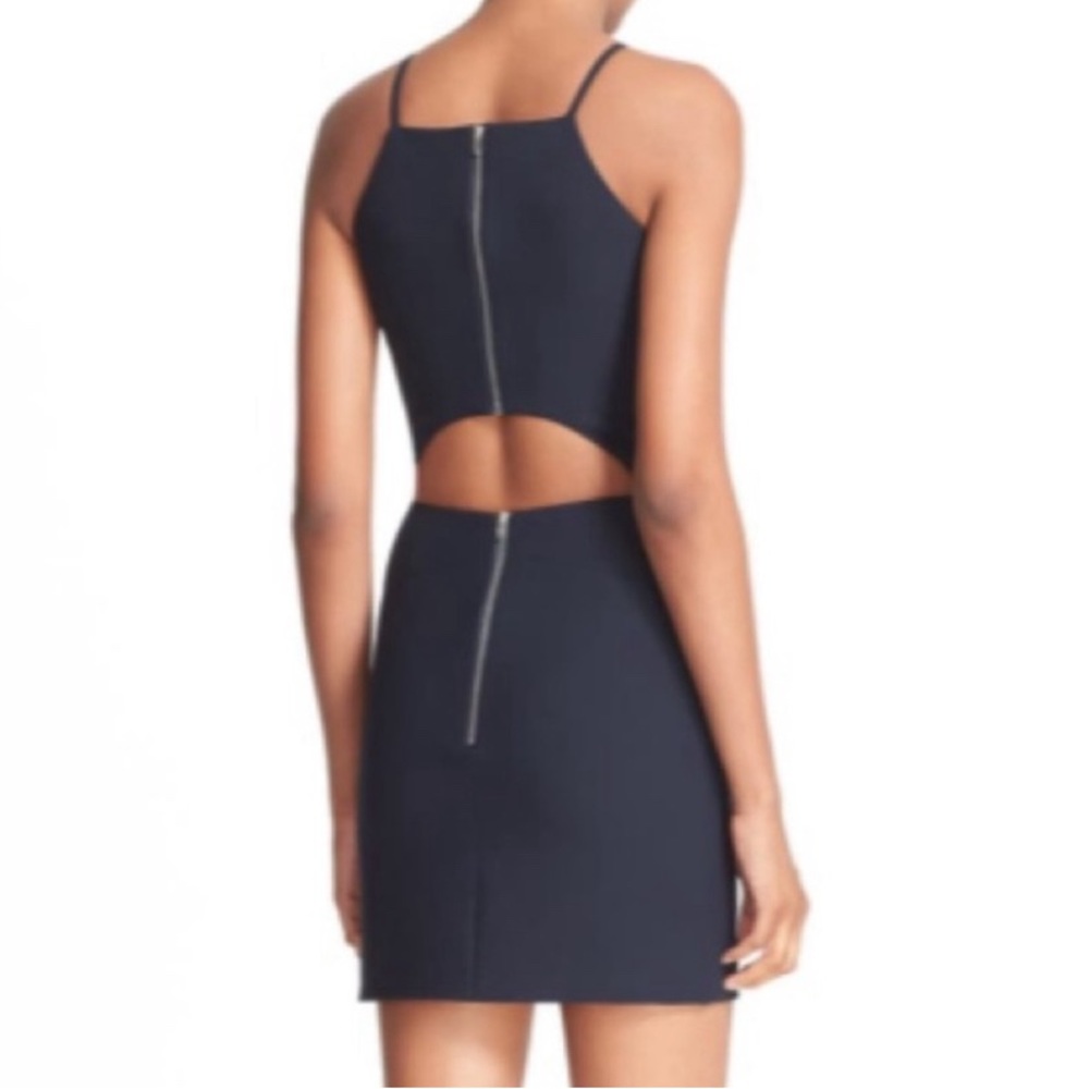 Elizabeth and James Spaghetti Strap Cutout Back Mini Dress Navy Size 6